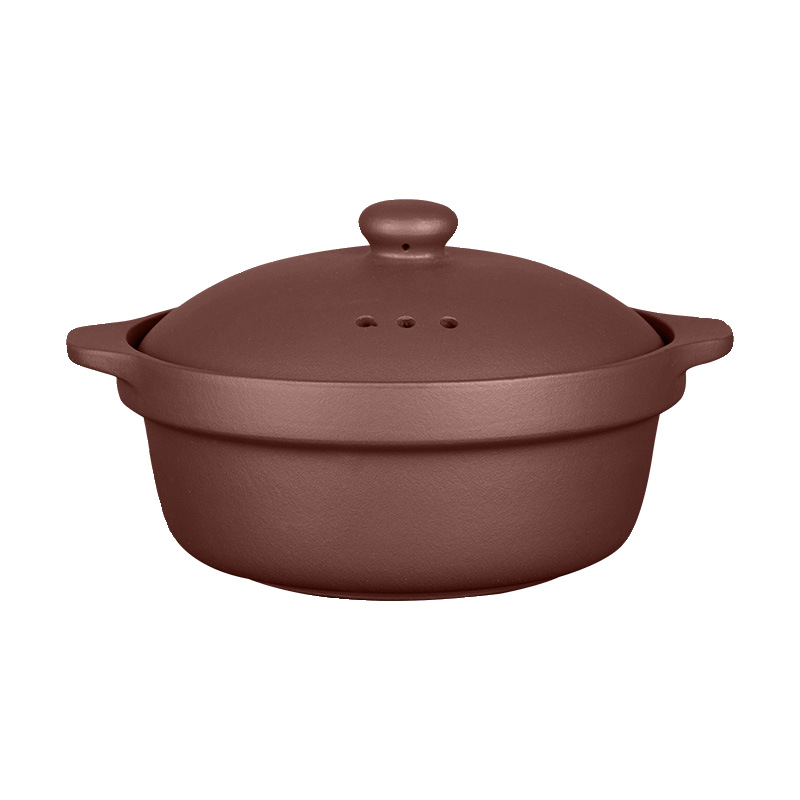 Wholesale Yixing Purple Clay Pot for Soup, Open Flame, High Temperature Resistant, Unglazed, Uncoated, Purple Clay Clay Pot for Rice, Purple Clay Shallow Mouth, High Temperature Resistant