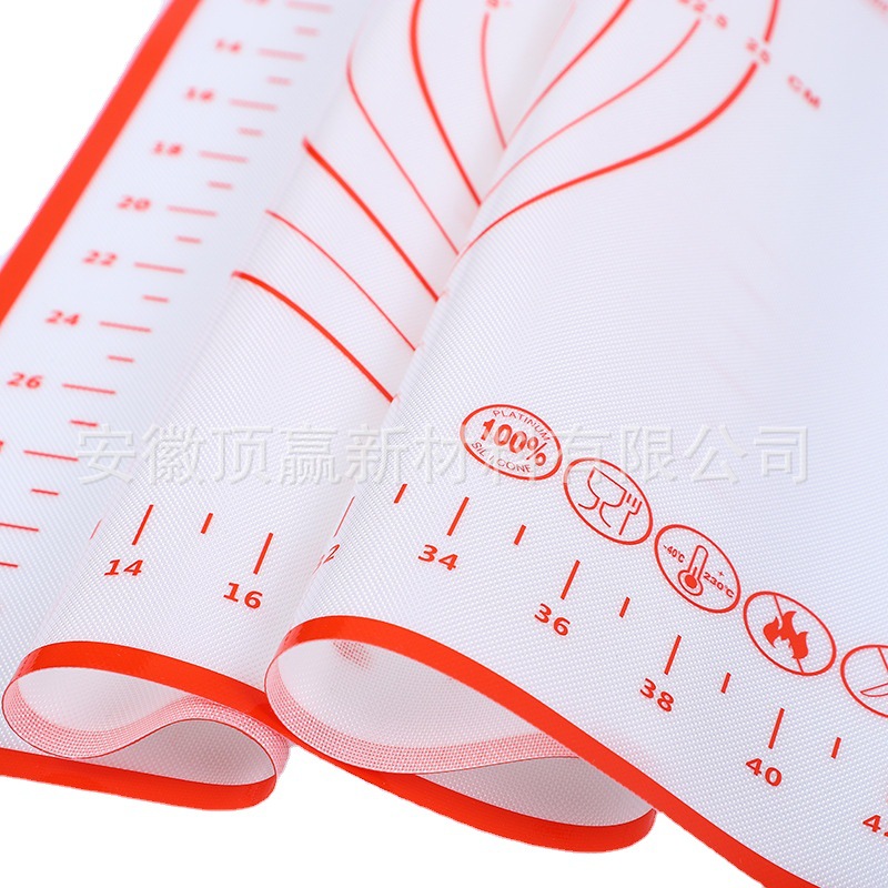 Factory Direct Sales of European and American Food-Grade Fiberglass Silicone Kneading Mat Kitchen Baking Tray with Scale