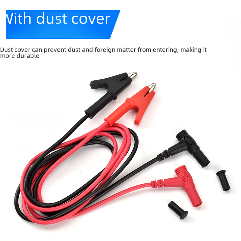 Universal watch pen crocodile clip silicone experiment test line Banana plug DC power cable 4MM capacitor clip