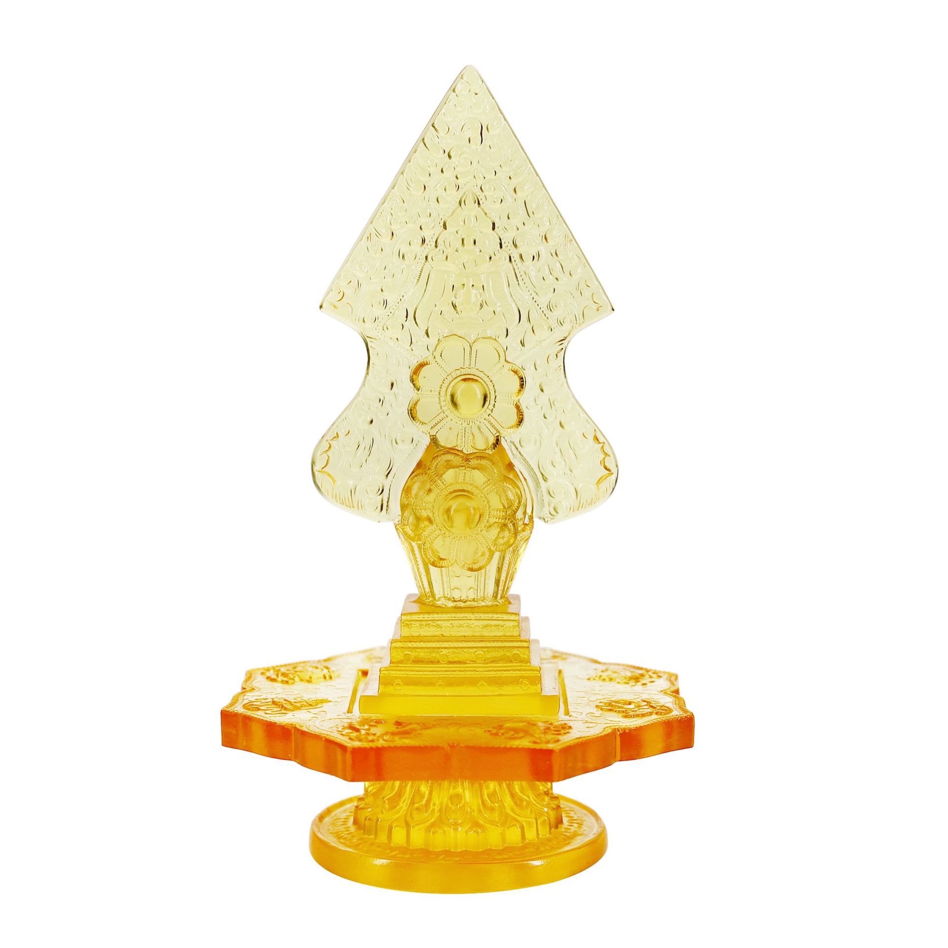Fengming Coloured Glaze Three Fundamental Doma Eating Seed Flower Xizang-style Home Decoration Buddha Hall Etiment Table Etiorment Ornaments
