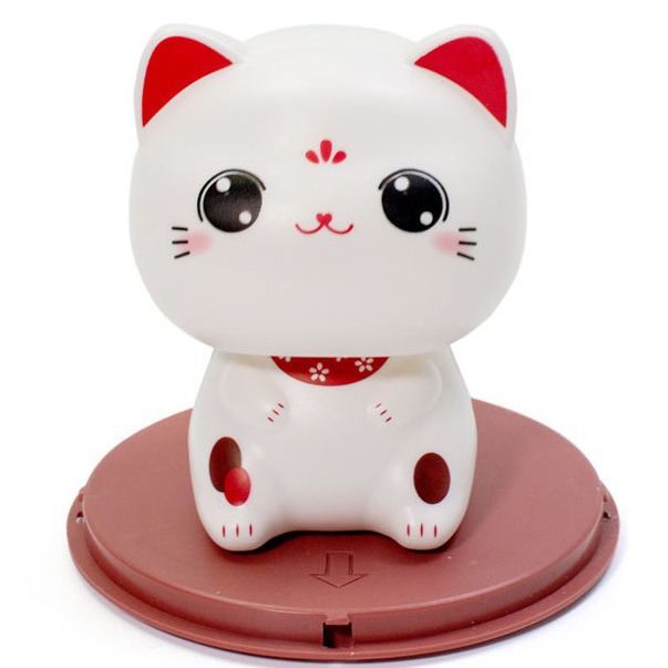 Solar lucky cat light energy Hand Shaking cat automatic hand shaking car decoration decoration cake decoration creative gift