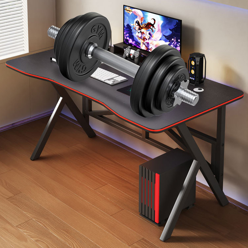 Internet Cafe E-Sports Computer Desk Anchor Live Broadcast Desk Manufacturer Junior High School Student Learning Writing Desk K-Shaped Widened E-Sports Desk