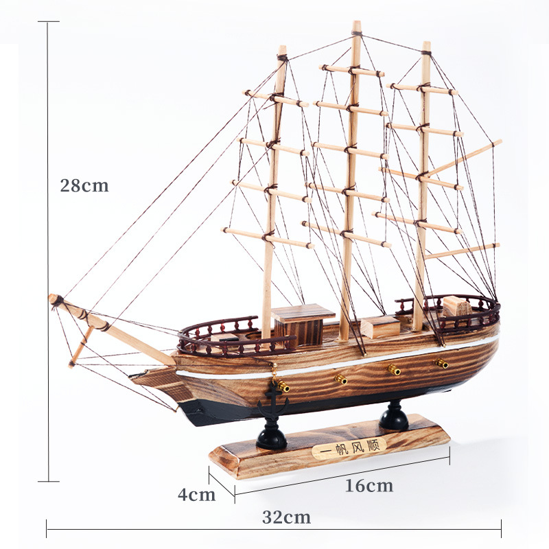 Sailing Model Smooth Sailing Decoration Living Room Home Decorations Wine Cabinet Entrance Bookcase Bookshelf Small Decoration Gift