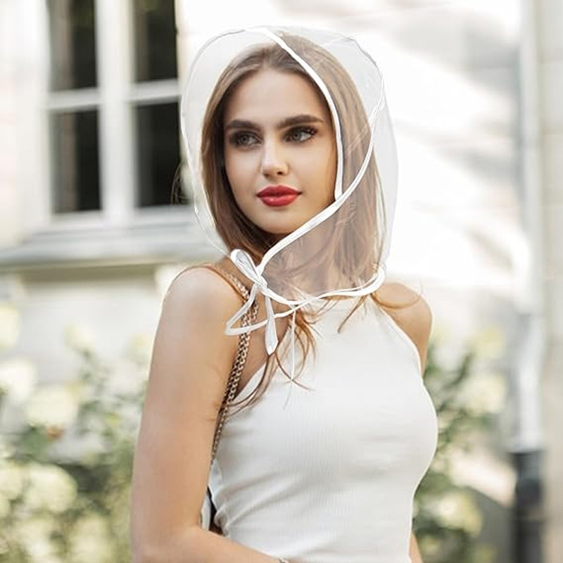 Black large quantity in stock rain hat breathable unisex windproof rain protection hairstyle in stock windproof rain hat