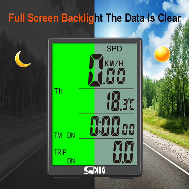 Bicycle Code Meter SD-590 Shundong sunding Code Meter Wireless Odometer Backlit Speedometer English