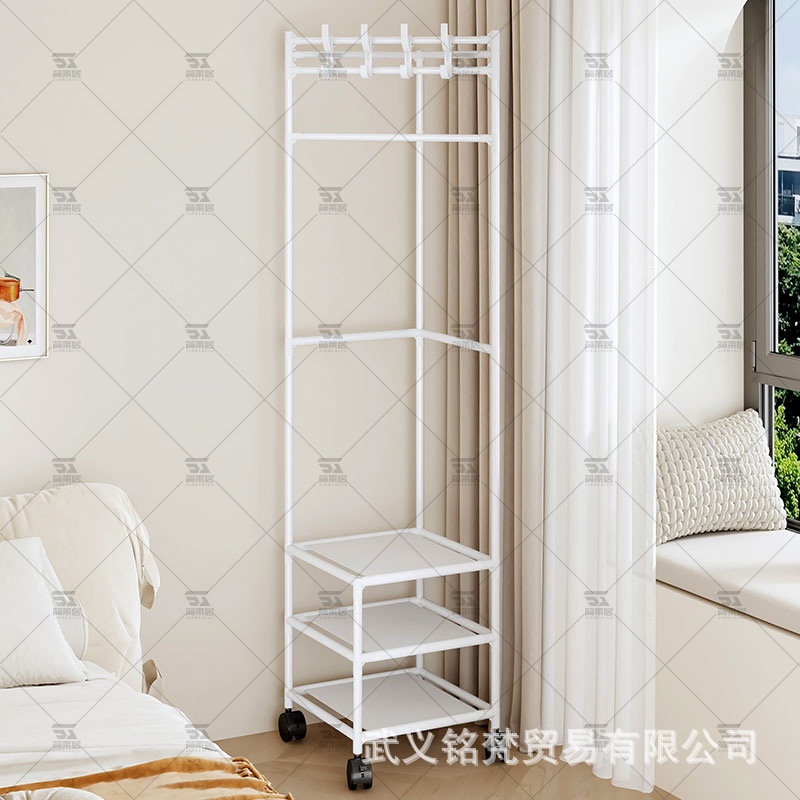 Corner Assembly Floor-Standing Bedroom Indoor Household Clothes Rack Corner Clothes Rack Simple Clothes Drying Rack Multi-Layer Coat Rack