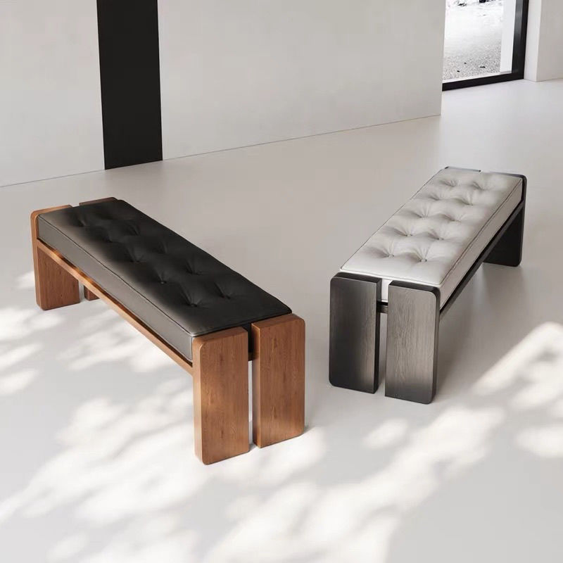 Скамья в средневековом стиле из массива дерева, скамья для смены обуви в спальне, дизайнерская скамья для гардеробной, скамья для отелей