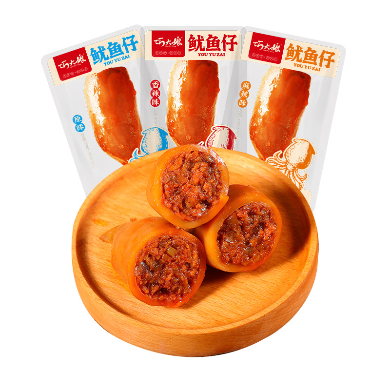 Aunt Qiao spicy squid full-seed shredded squid dried cuttlefish instant snacks cooked snacks leisure food