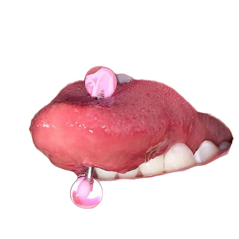 Cloud pattern acrylic tongue nail replacement ball 6mm accessories ball ear Bridge spare ball tongue nail DIY accessories ball puncture jewelry