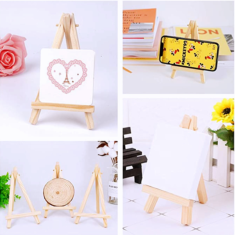 Mini desktop small easel wooden children folding small easel stand sketch oil painting display stand