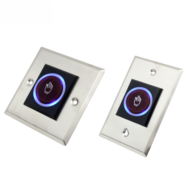 Infrared induction door opening switch narrow automatic door induction access switch 86 type touch door button 12V/24V