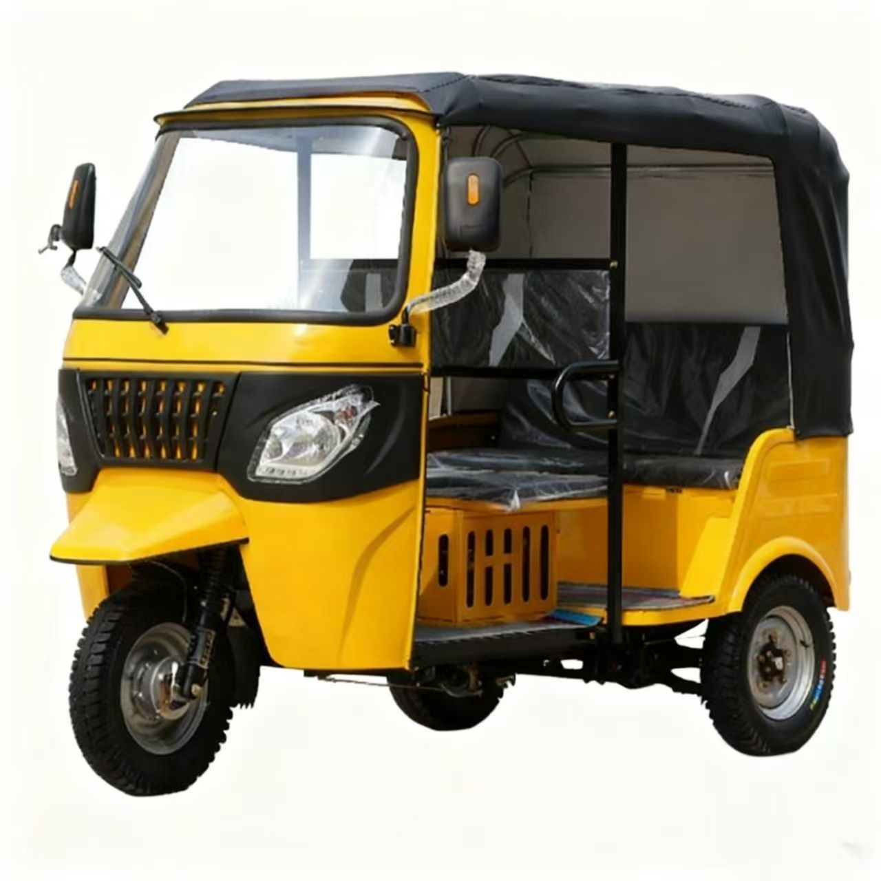 Foreign Trade Electric Passenger Tricycle Export to Africa Tuktuk Fuel-Powered Three-Wheeled Motorcycle