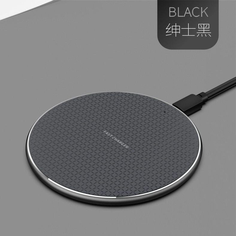 K8 Disc Mobile Phone Wireless Charger Round 15w Fast Charging Metal Aluminum Alloy Desktop Wireless Charging QI Grids Charging