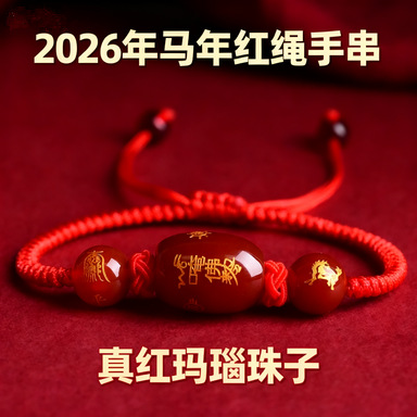 браслет из красной веревки Ping An Fu на год рождения 2024, двенадцать Зодиаков, восемь богов-стражей