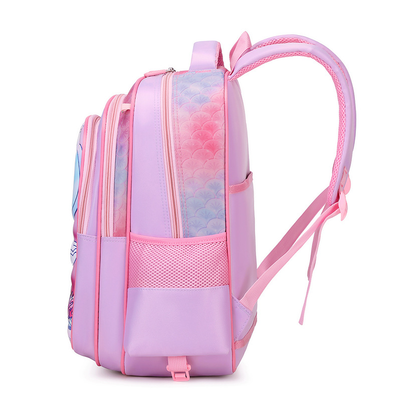 New 3D Leather Nylon Fabric Three-piece Set Trolley Schoolbag Primary School Student Schoolbag Large Capacity Portable Factory in stock