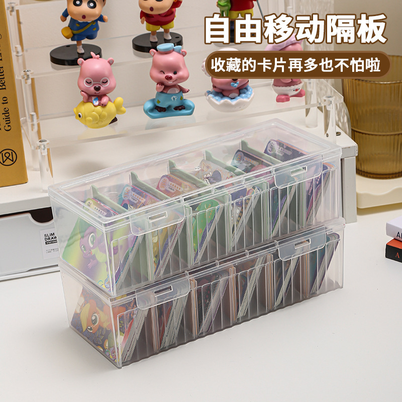 Card Storage Box for Pony Polly Altman Card Transparent Partition Organizing Box Game Card Storage Box