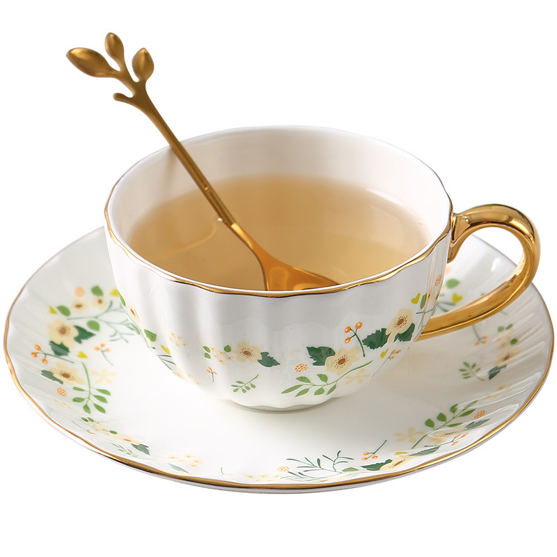 British Afternoon Tea Scented Tea Tea Set Nordic Light Luxury Flower Teapot Candle Boiling Fruit Glass Teapot Ceramic Bubble