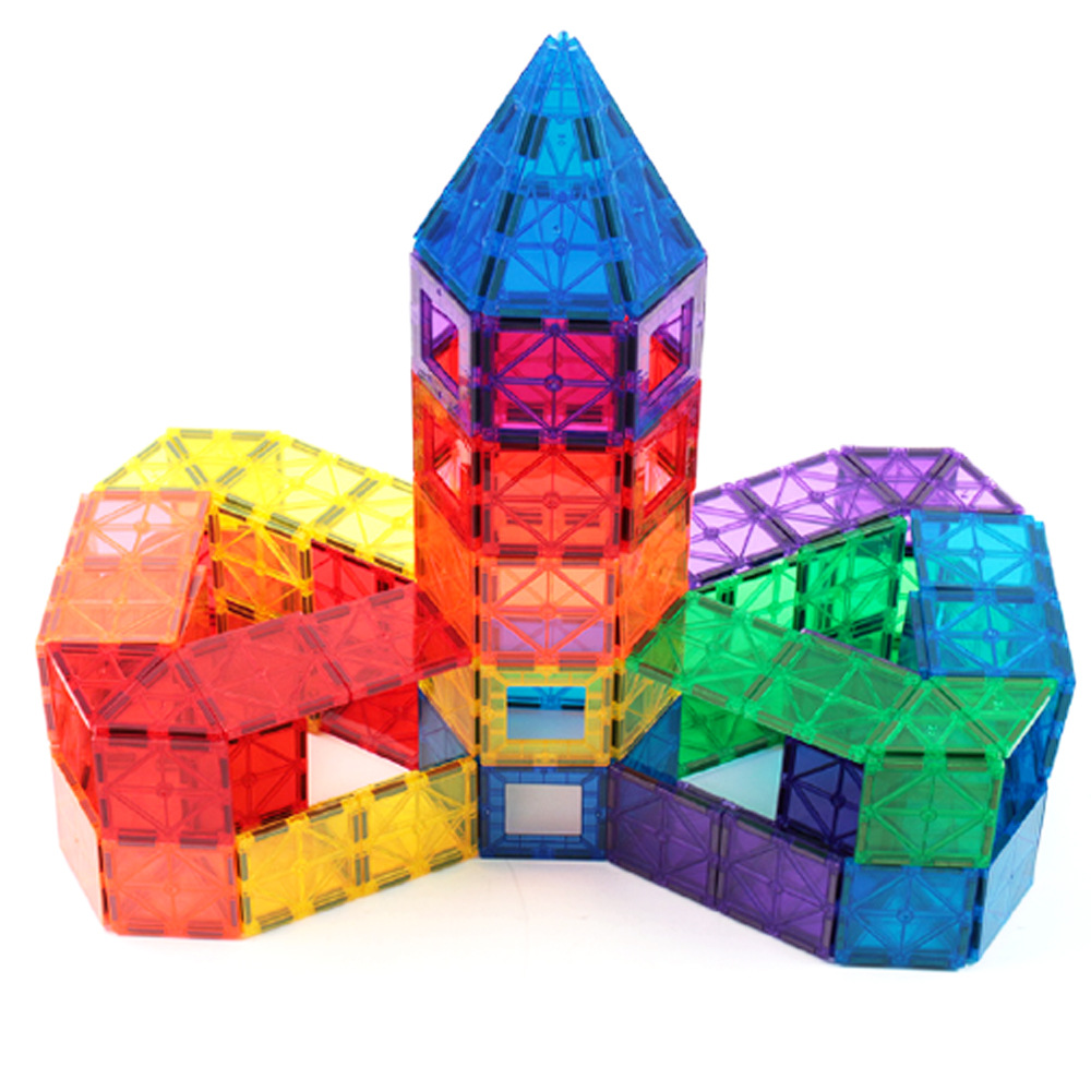 Carefully Selected Refill Pack of Colored Window Magnetic Tiles, Loose Pieces, Children's Educational Large Magnetic Tiles, Building Blocks, Magnetic Assembly Toys