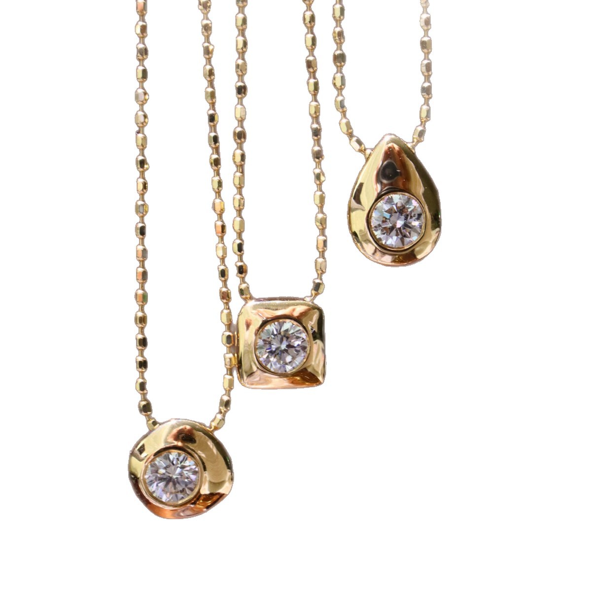 Single Diamond King Ins Style Simple Super Flash 18K Gold Diamond Beads Small and Exquisite Necklace Women's Clavicle Chain Necklace