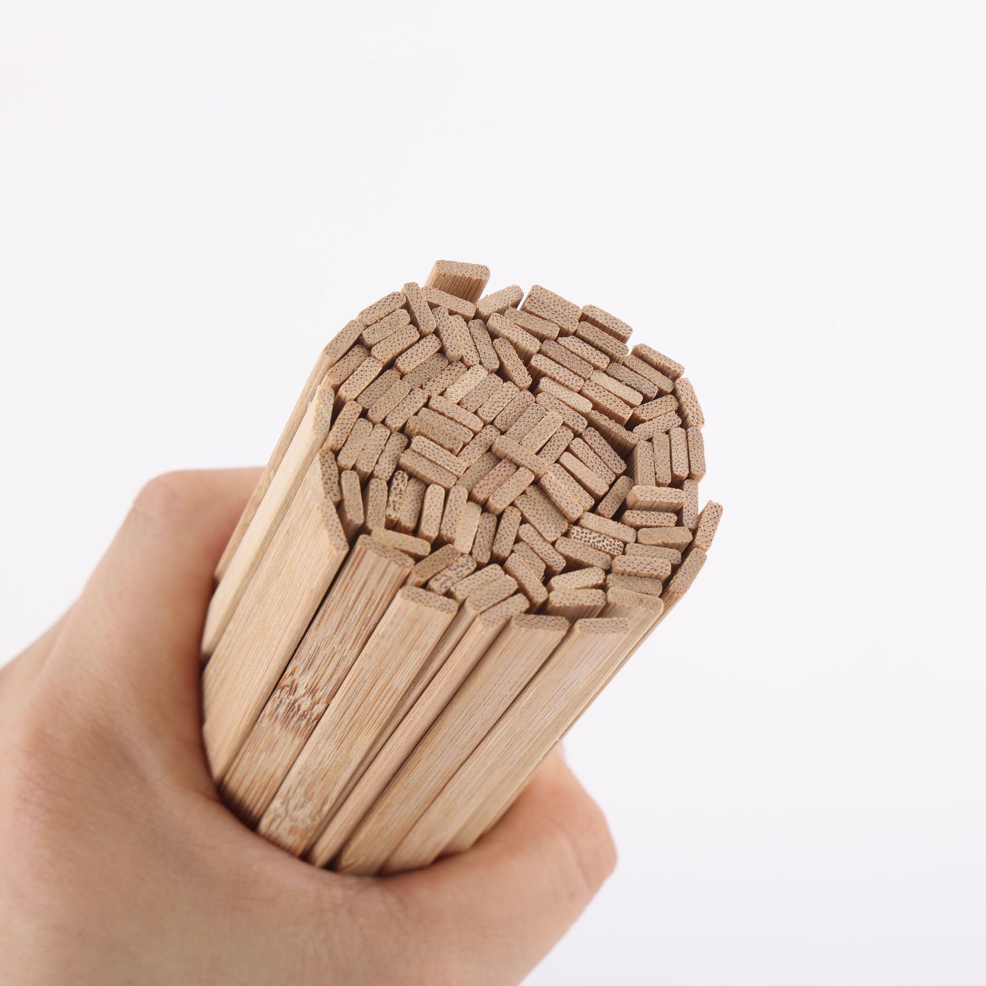 Factory Direct Supply DIY Auxiliary Materials Square Bamboo Strips Flat Bamboo Pieces Bamboo Sticks Lantern Birdcage Arrangement Craft Materials