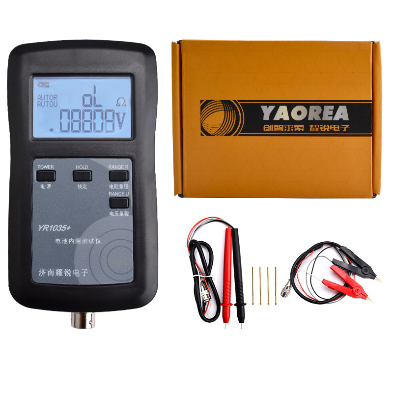 Four-Wire Yr1035 Dc0-100V High-Precision Lithium Battery Internal Resistance Tester Built-In Battery Set 0~200Ω