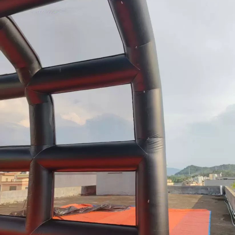 Inflatable Square Tent Outdoor Camping Rainproof Outdoor Fully Automatic Tent Explorer Inflatable Tent Black