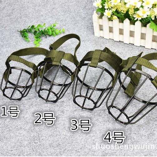 Metal Iron Dog Mouth Cover Mouth Cage Mask Large, Medium and Small Dog Anti-bite Dog Mouth Cover Can Drink Water Breathable