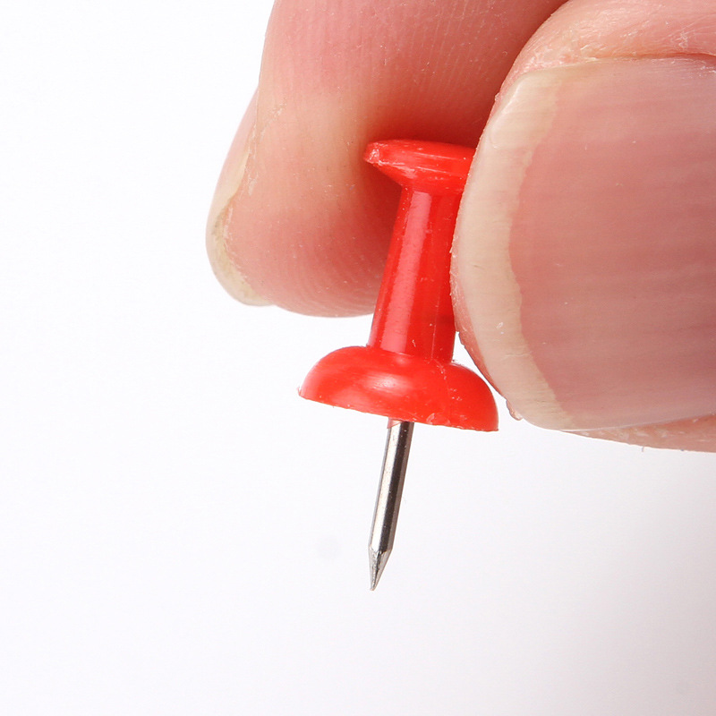 Kindergarten creative drawing nail cork board color mixed I-shaped nail glue push nail felt Board nail pin length 11mm