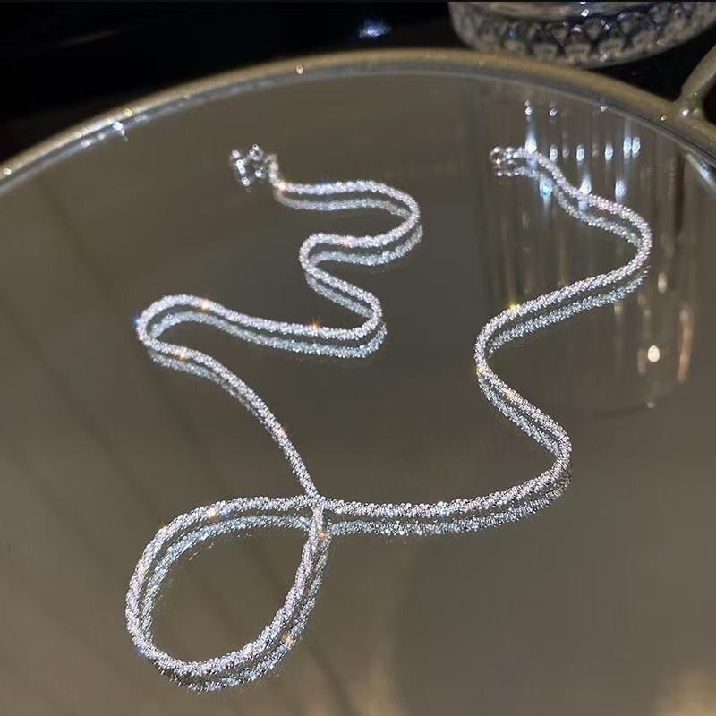 Сияющее ожерелье Ginky Stars, высококачественное легкое роскошное персонализированное нишевое простое ожерелье с цепочкой для женщин