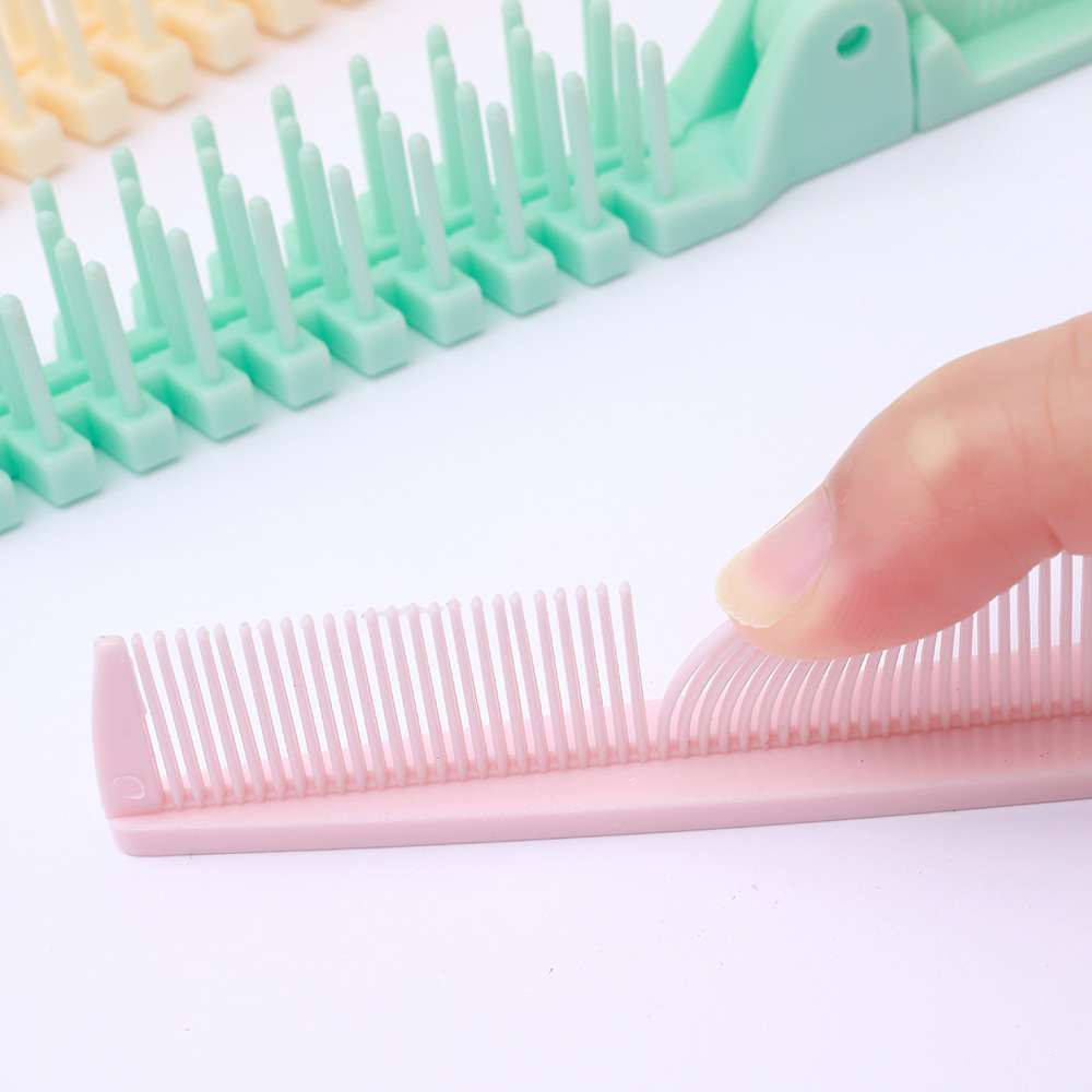 Children's Folding Comb Baby and Girl's Pattern Hair Distribution Line Special Children's Portable Hair Combing Artifact