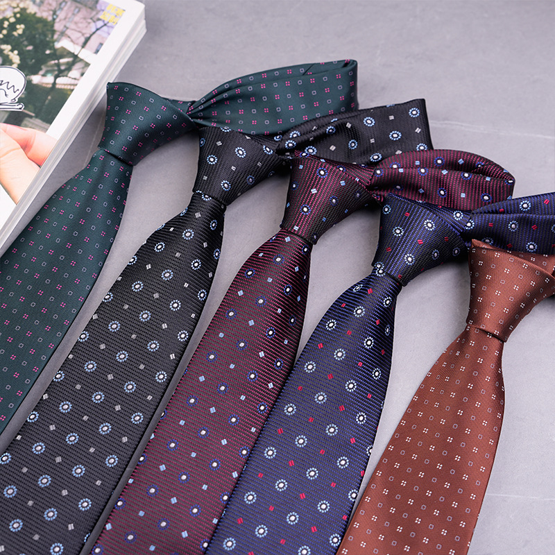 Мужской галстук ручной работы 8 см, широкий, в круглый горошек, клетка, для встреч и досуга, модные аксессуары, прямая поставка