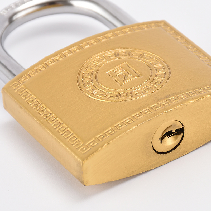 Lock wholesale 32mm imitation copper iron padlock student dormitory lock cabinet home padlock multi-key lock