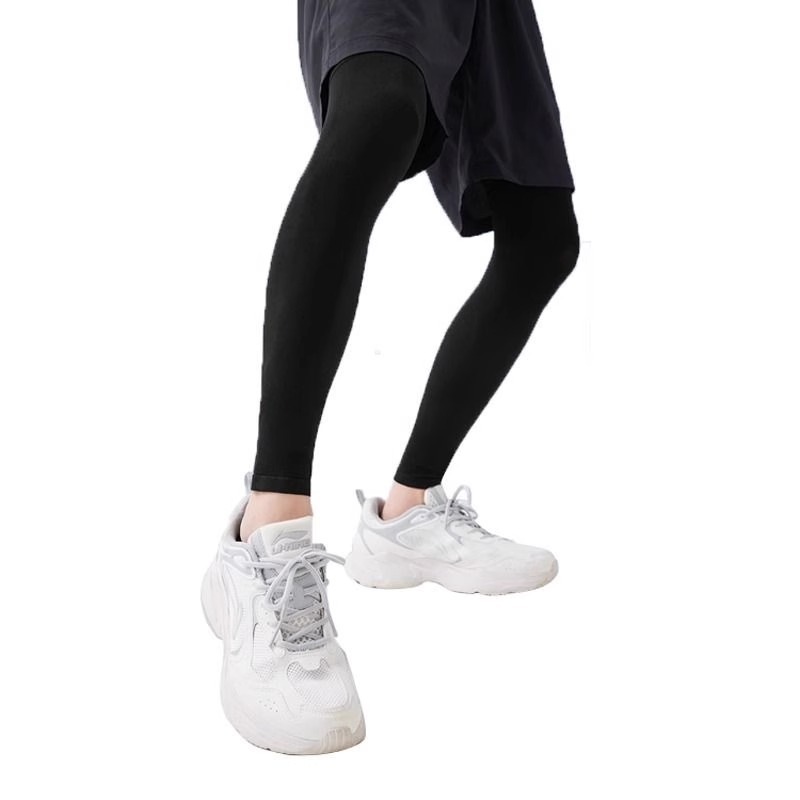 Summer Sun Protection Leg Non-Slip Lightweight Set for Men and Women Ice Silk Cycling and Running Sports Knee Pads Leggings Socks and Foot Covers