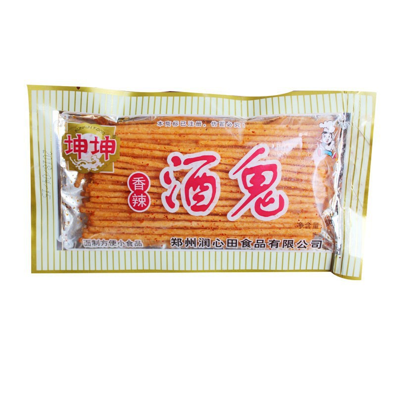 Kun Kun Drunkard Hot Strip 16g Spicy Childhood Snacks Henan Specialty 8090 Nostalgic Snacks Commissary Wholesale