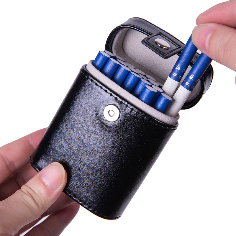Wholesale Leather-Textured Cigarette Case for Men, Premium Lightweight 20-Cigarette Metal Leather Cigarette Case, Cigarette Holder, Direct from Manufacturer