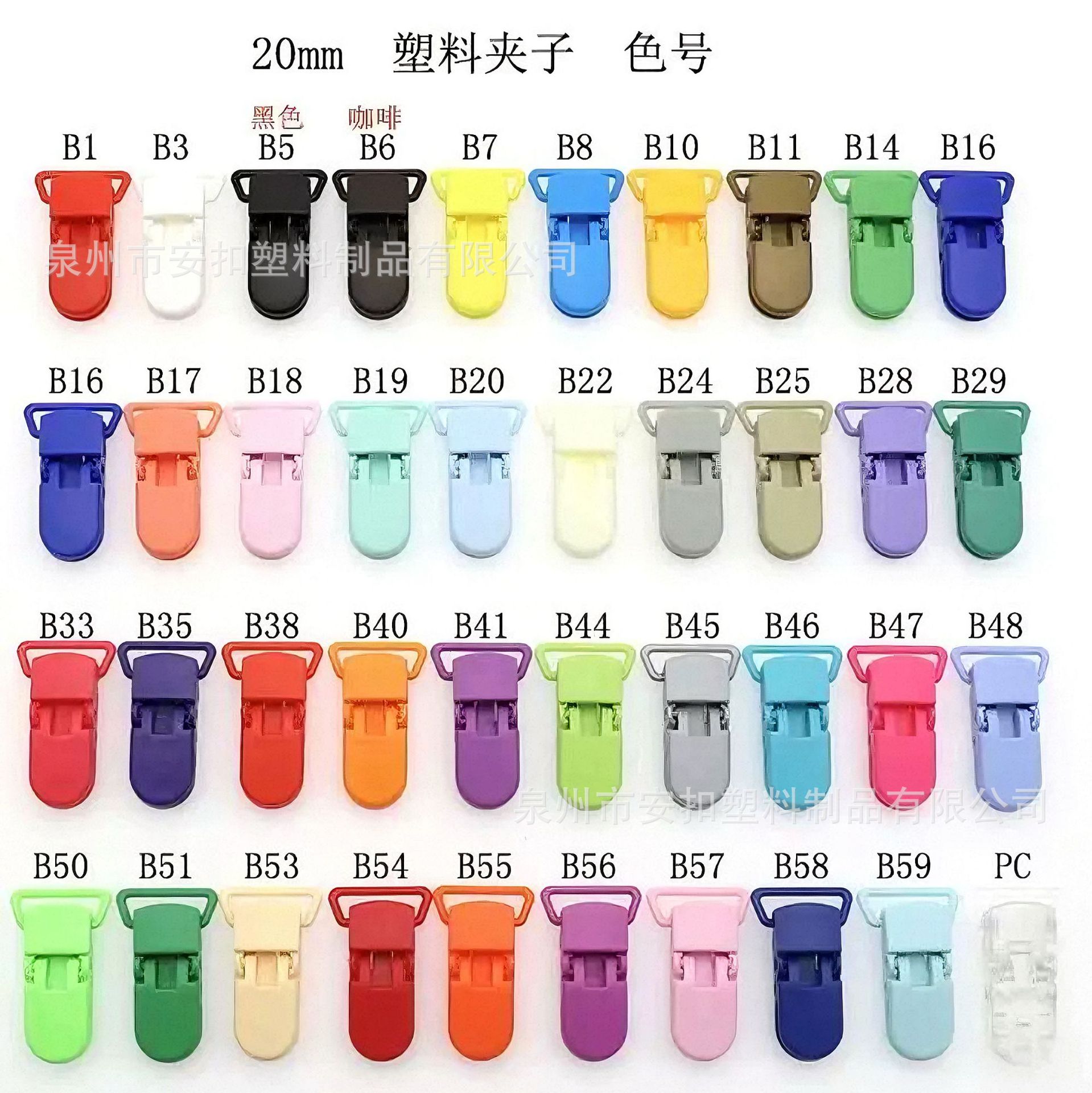 20mm Plastic Clip Pacifier Plastic Crocodile Pacifier with Anti-Lost Clip Multi-Purpose Anti-Falling Clip Overalls