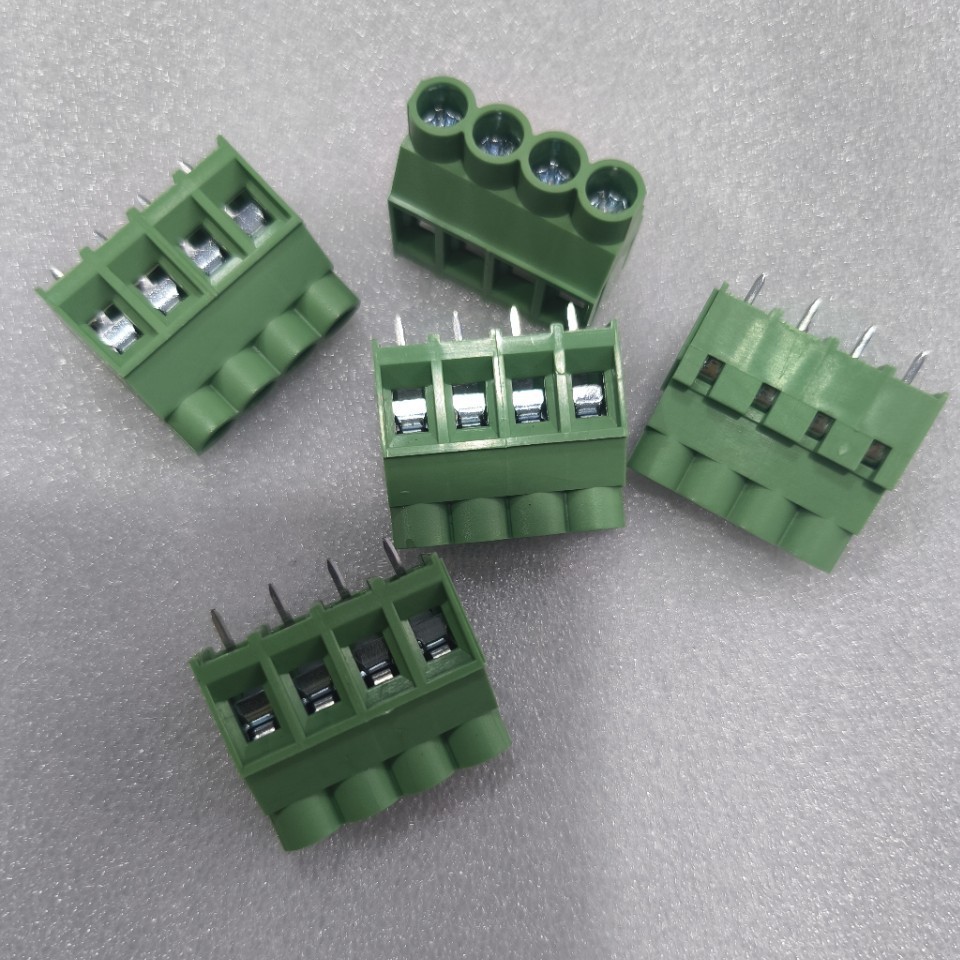 Клемма 6.35 DC635V-6.35-4P зеленая, 4-контактная, 3-контактная, 2-контактная, 6-контактная