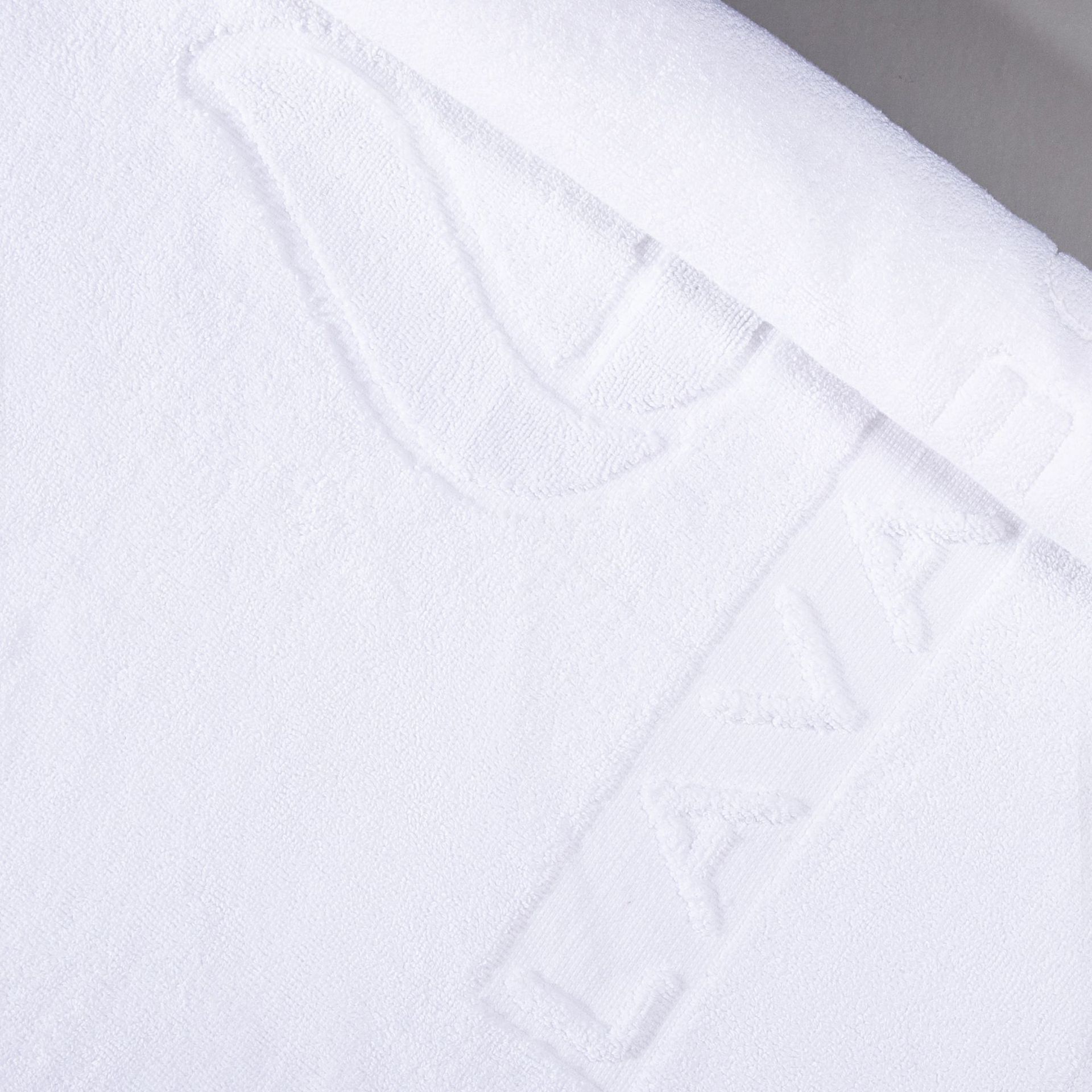 Hotel White Floor Towel Pure Cotton Jacquard Thickeneded Floor Towel Spa Bathroom Foot Mat Non-Slip Absorbent Foot Mat