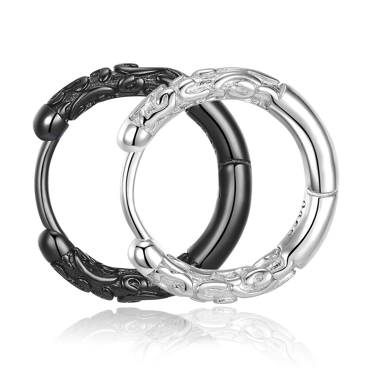 Корея 2021, мужские и женские серьги, медные серьги с драконьим узором, уличные хип-хоп серьги, оптовая продажа