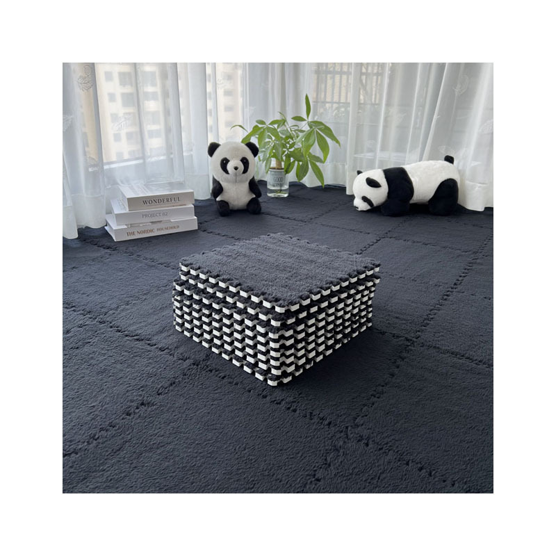 Cross-Border Light Luxury Solid Color Splicing Floor Mats for Living Rooms, Washable Floor Mats, Household Non-Slip and Stain-Resistant Floor Mats Wholesale