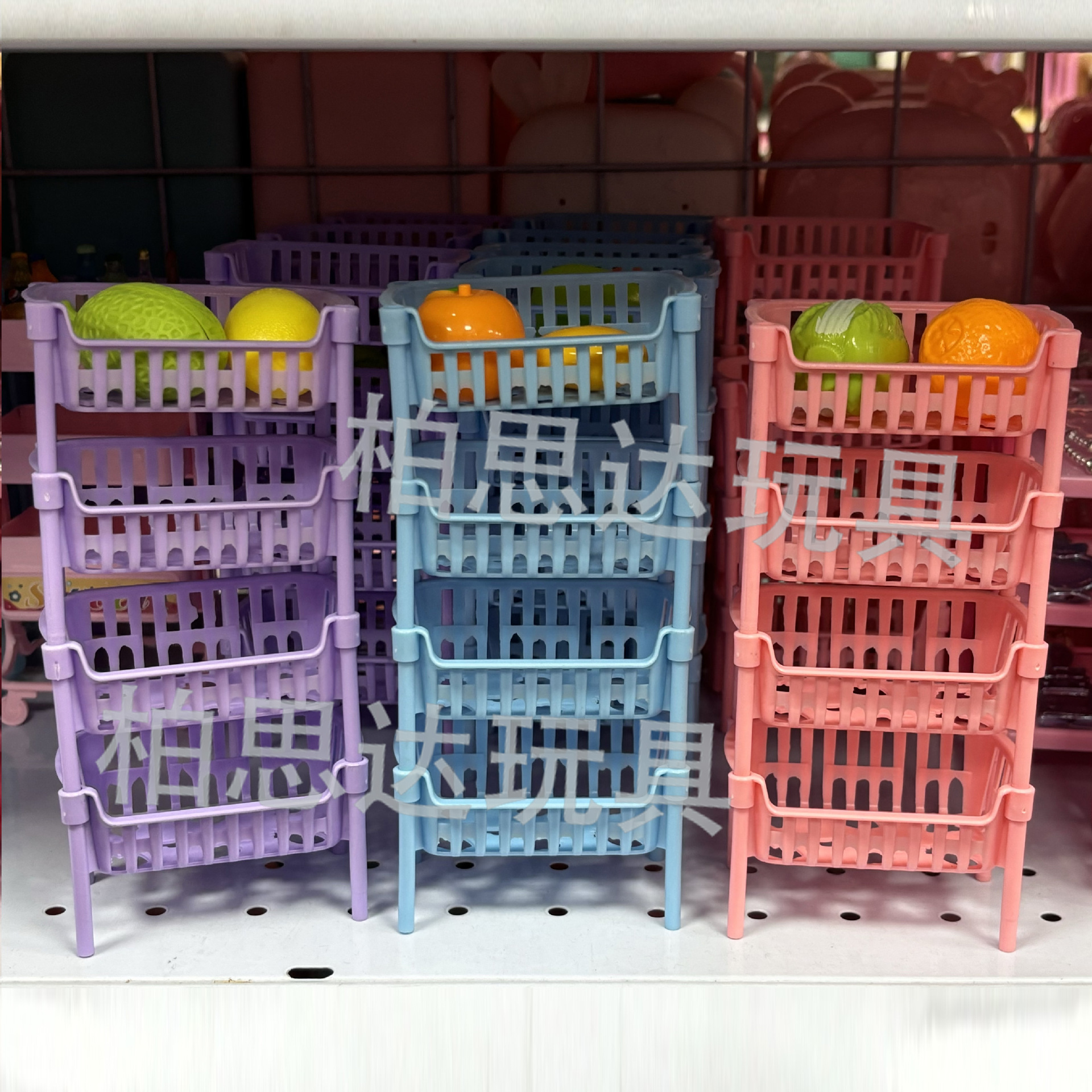 Miniature Mini Storage Rack Artificial Multi-Layer Fruit and Vegetable Rack Doll House Supermarket Shopping Mall Kitchen Bathroom Storage Rack