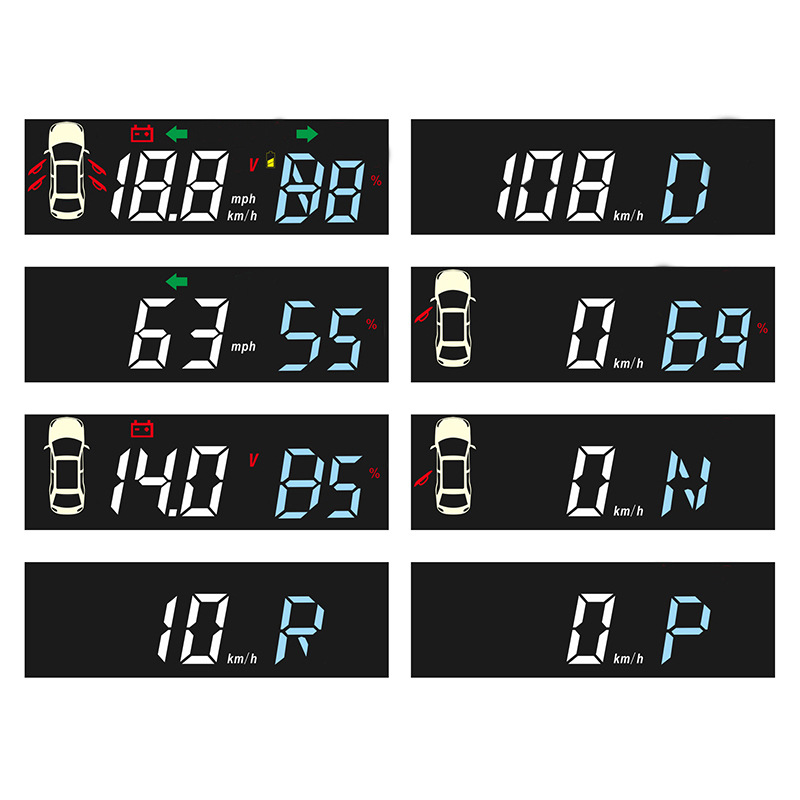 Suitable for Tesla Model 3 Hud Head-Up Display, Vehicle Speed, Battery Level, Door Position, Gear Position, Seat Belt Dedicated