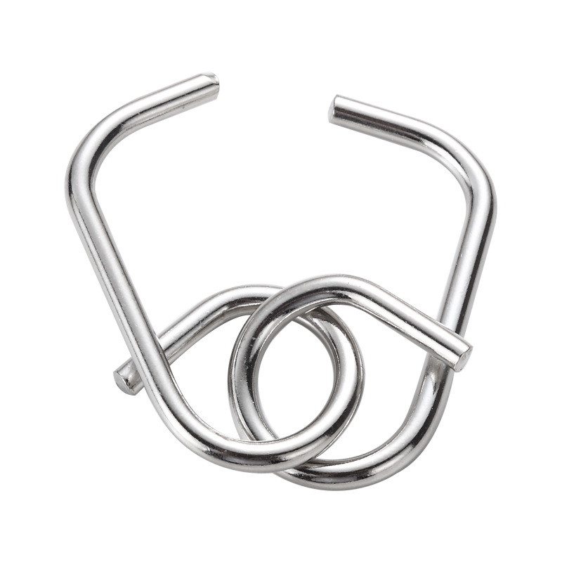 Children's Luban Lock Nine Linked Rings Educational Toy Intelligence Unlocking Ring Intelligence Buckle Leisure Decompression Factory Direct Sales