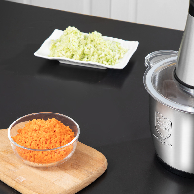 Cross-Border Household Stainless Steel Electric Meat Grinder Double-Speed High-Power 3 Liters 3 Liters 5 Liters Vegetable Mixer Manufacturer Wholesale