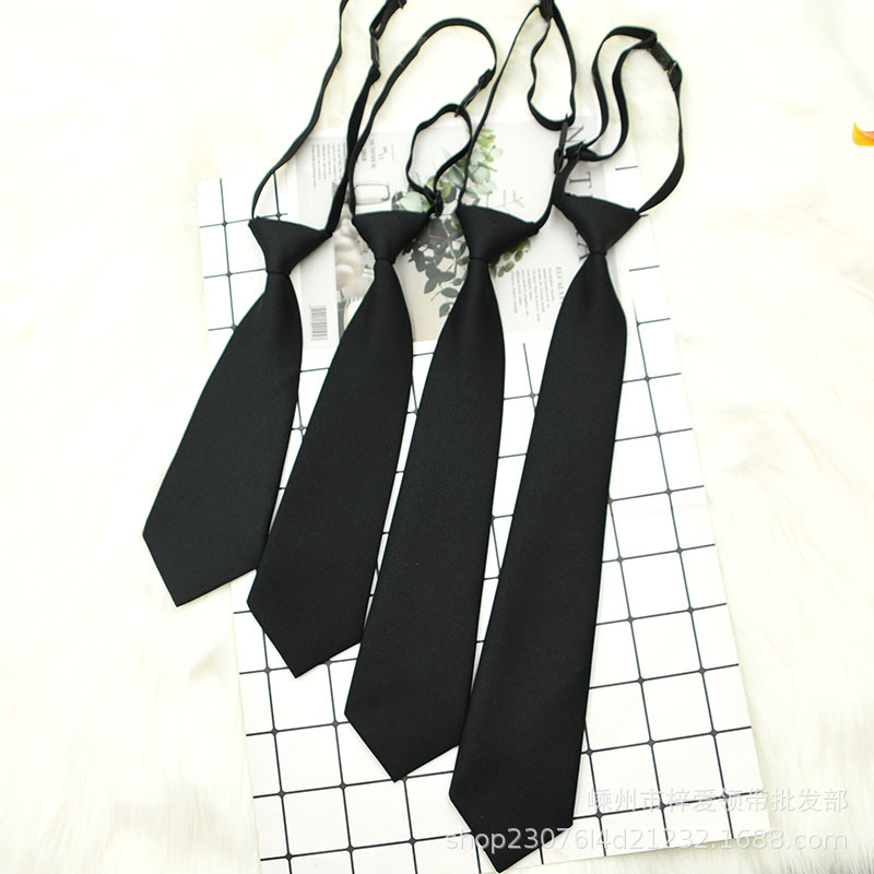 Черный повседневный галстук, мужской однотонный полиэстеровый галстук 7 см, новые аксессуары, оптовая продажа