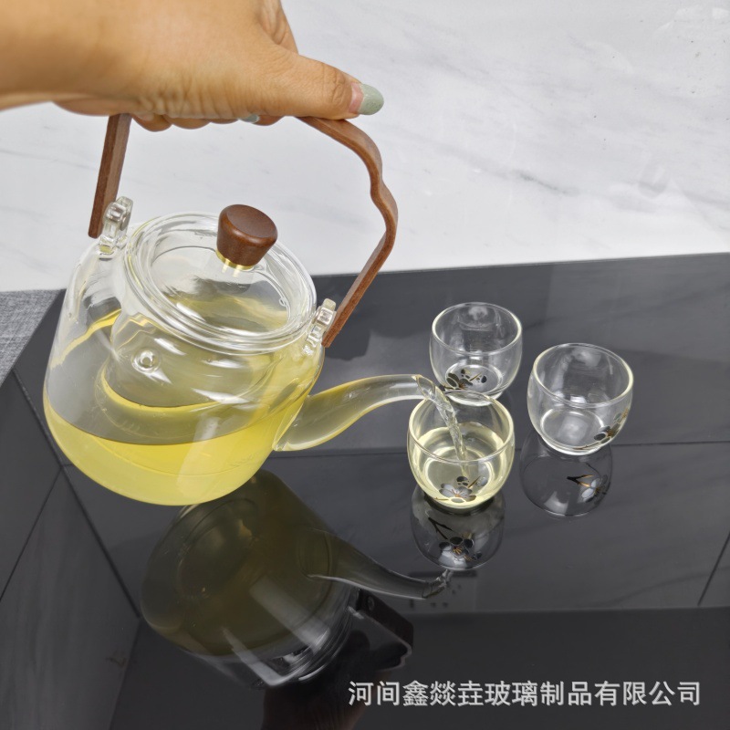 Glass Teapot Suitable for Open Flame and Electric Ceramic Stove, 2025 New Model, High-Temperature Resistant, with Handle, Kettle for Boiling Water, Health-Preserving Tea Utensil