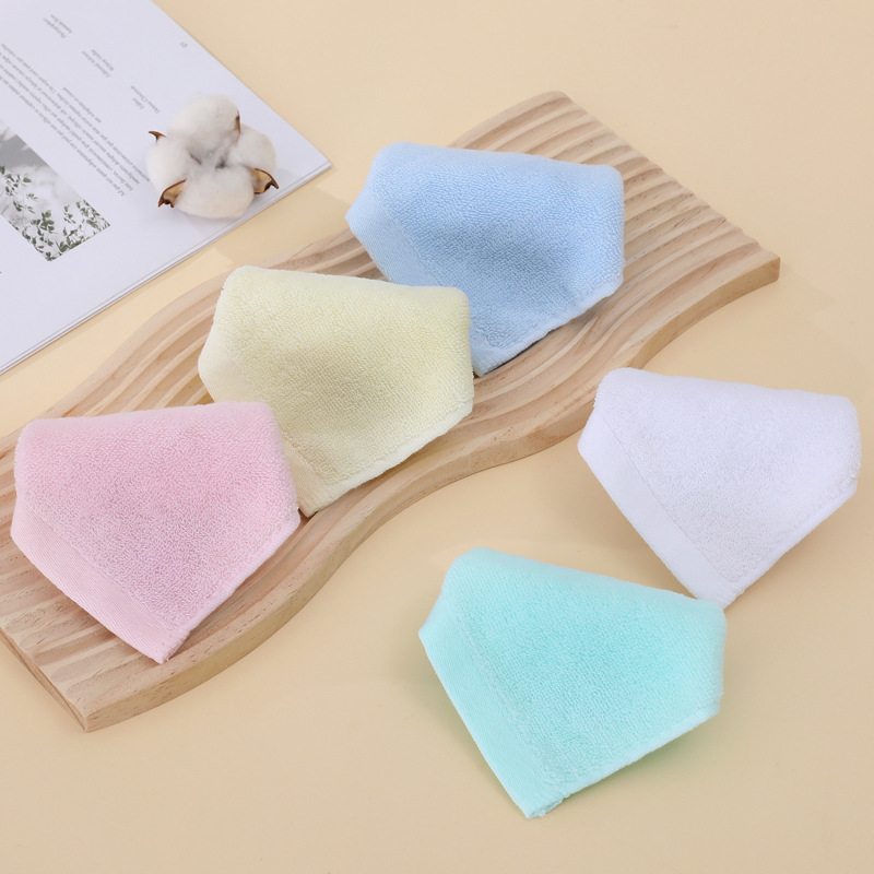 Pure Cotton Type a Household Pure Cotton Square Towel Absorbs Water and Does Not Shed Lint, Soft Kidsren's Kindergarten Cartoon Towel Baby Square Towel