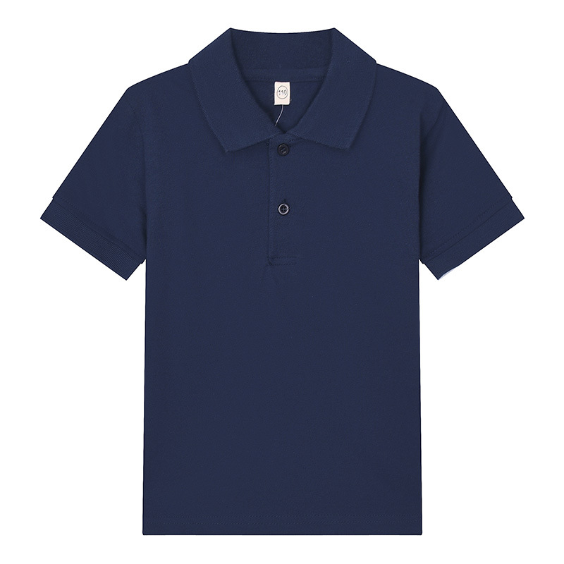 Primary and secondary school uniform short-sleeved T-shirt summer children's short-sleeved suit boys and girls cotton polo shirt top class clothes