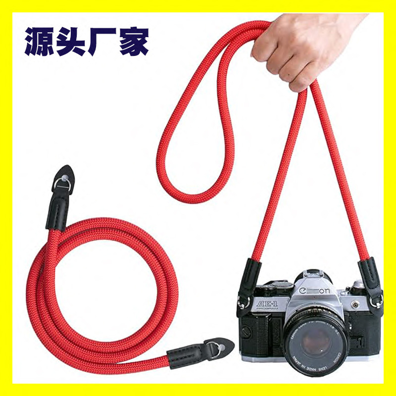 Оптовая продажа нейлонового круглого веревочного плечевого ремня для камеры, микро зеркальный быстрый ремень для камеры