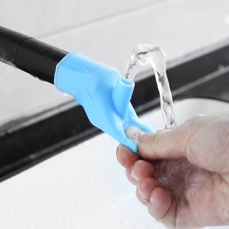 Silicone Faucet Extender Connector Water Guide Splash-Proof Water Diverter Extender Spout Children's Baby Handwashing Device